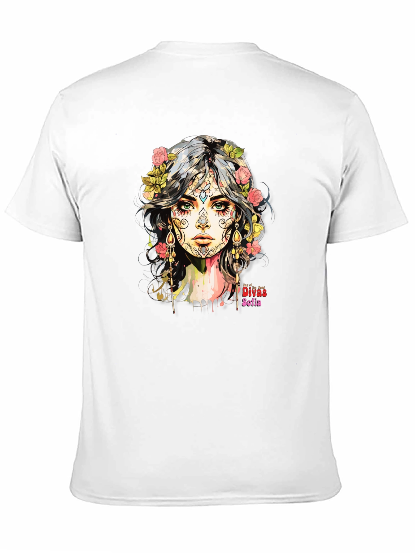 Sugar Skull T-Shirt - Day of the Dead Art