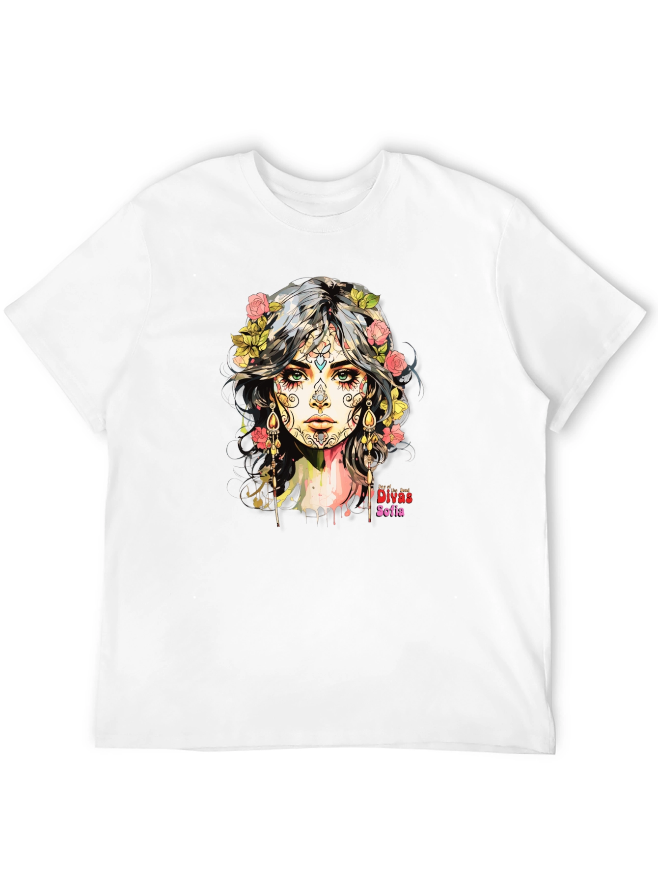 Sugar Skull T-Shirt - Day of the Dead Art