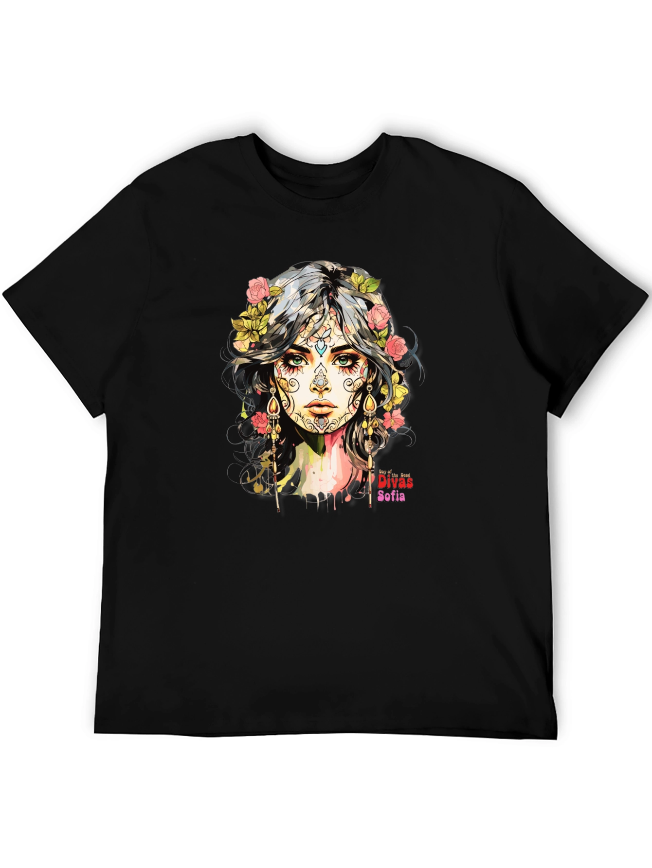 Sugar Skull T-Shirt - Day of the Dead Art
