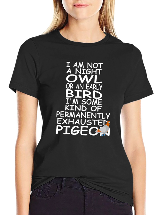 Humorous Exhausted Pigeon T-Shirt