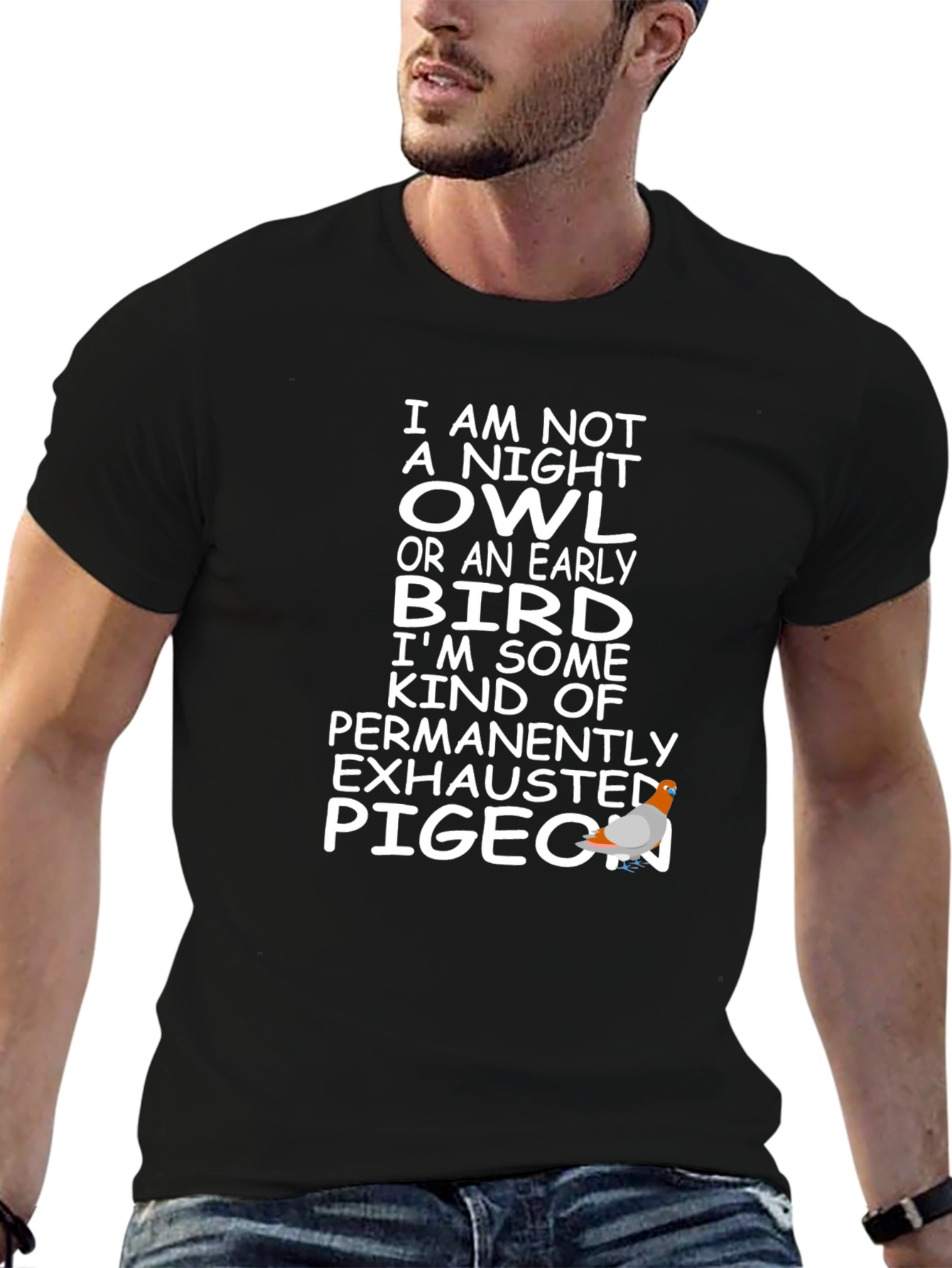 Humorous Exhausted Pigeon T-Shirt