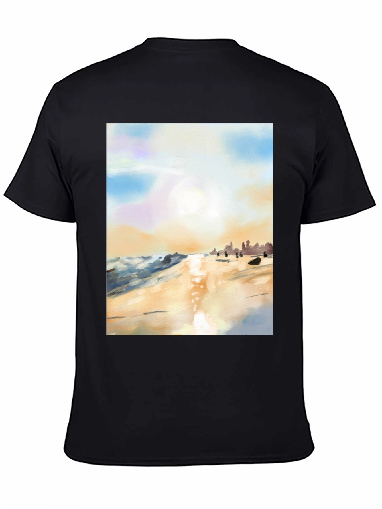 Beach Sunset T-Shirt - Artistic Impression