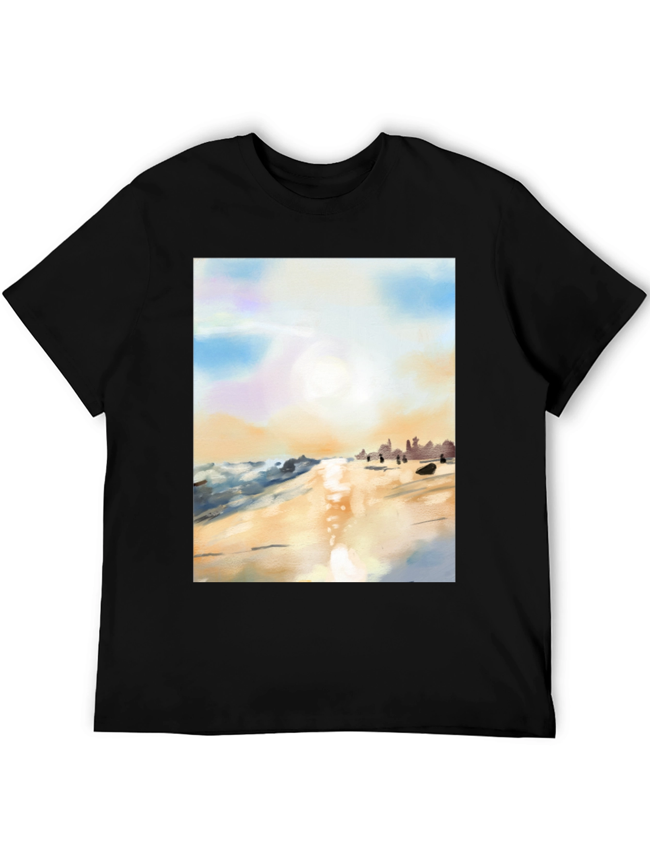 Beach Sunset T-Shirt - Artistic Impression