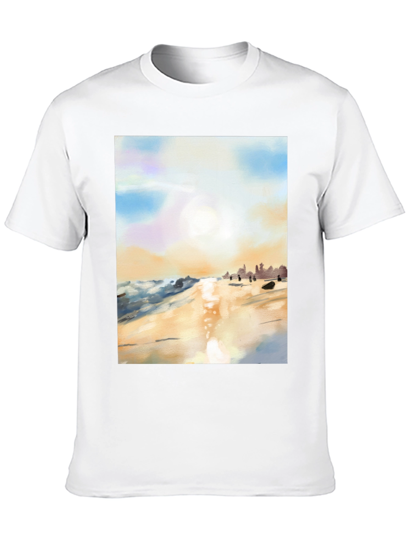 Beach Sunset T-Shirt - Artistic Impression