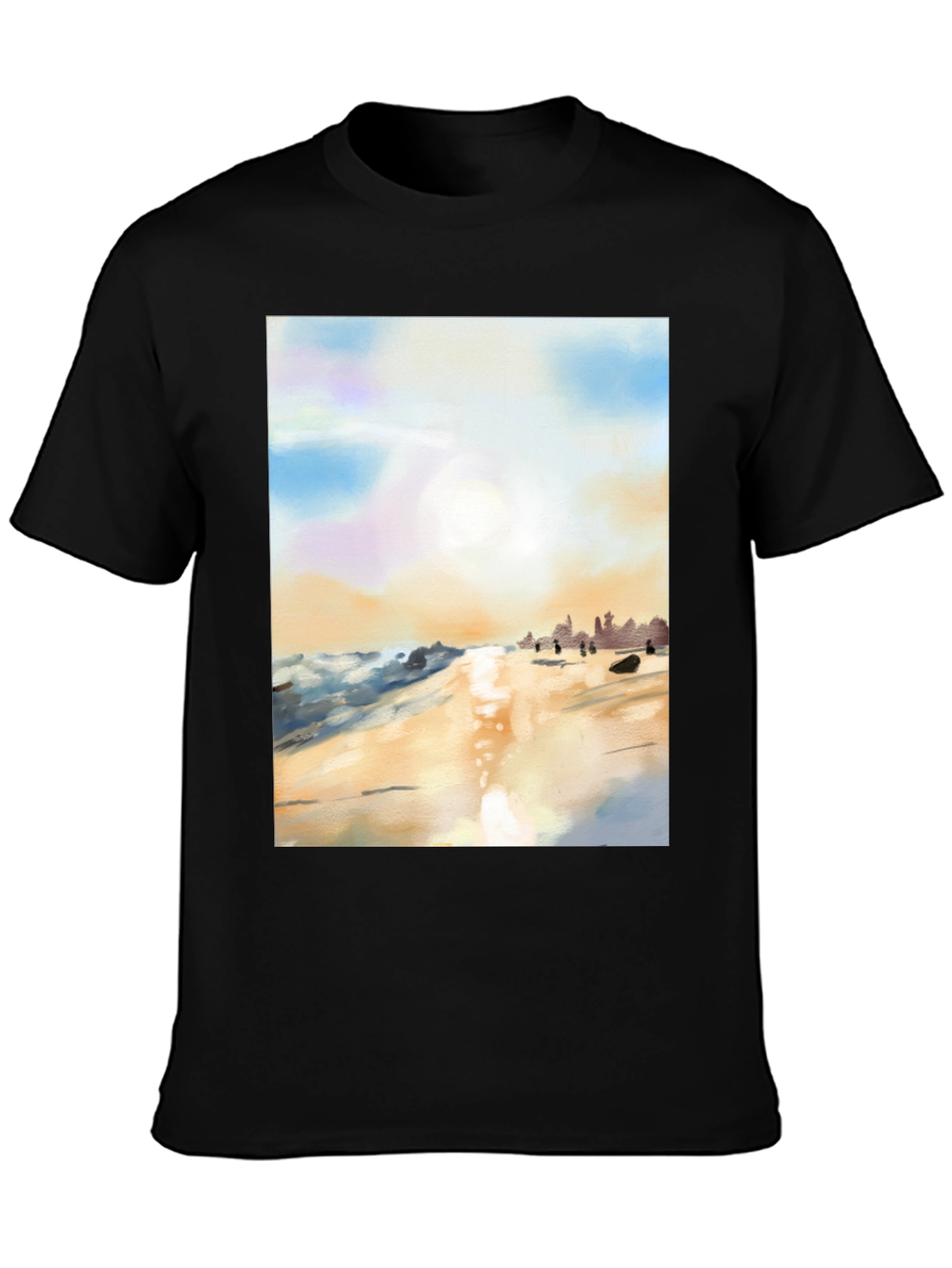 Beach Sunset T-Shirt - Artistic Impression