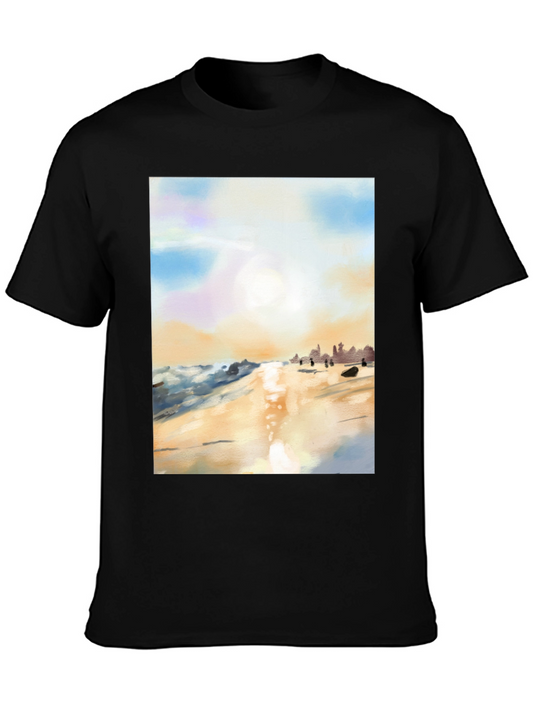 Beach Sunset T-Shirt - Artistic Impression