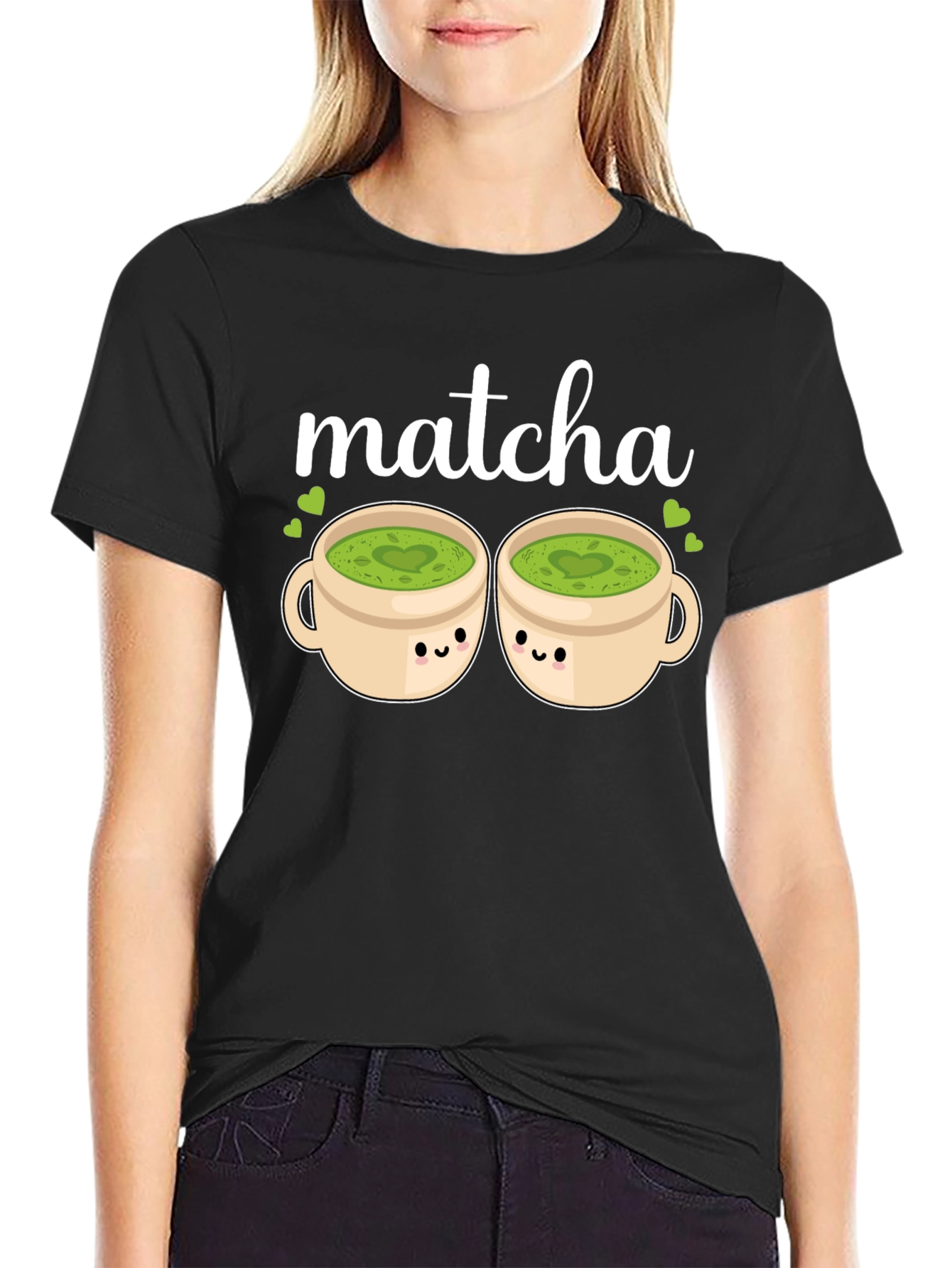 Matcha Lovers Tee: Kawaii Cups Graphic T-Shirt