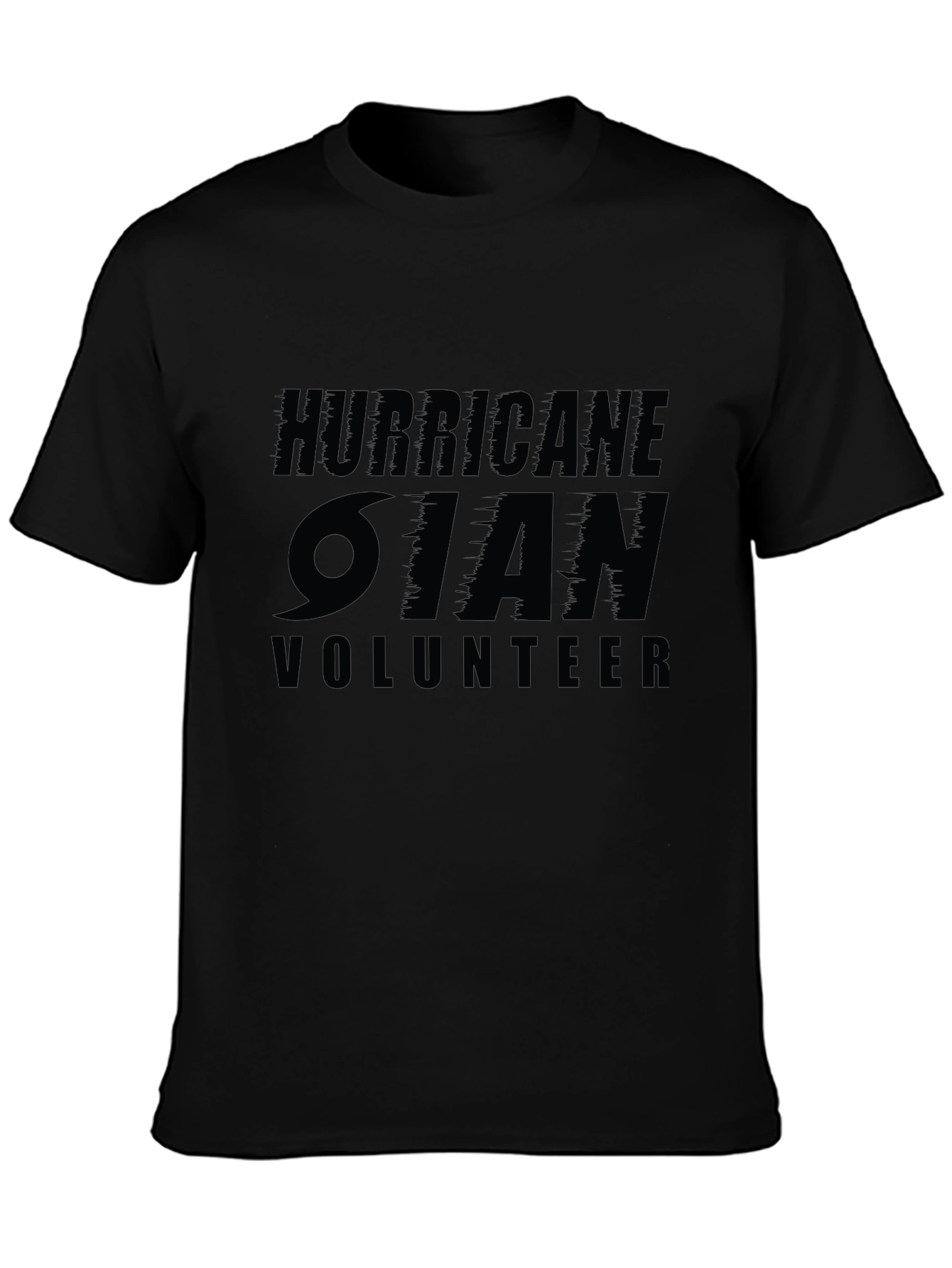 Hurricane Ian Volunteer Black T-Shirt