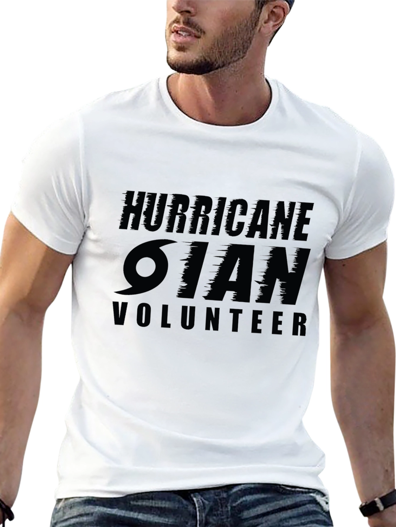 Hurricane Ian Volunteer Black T-Shirt