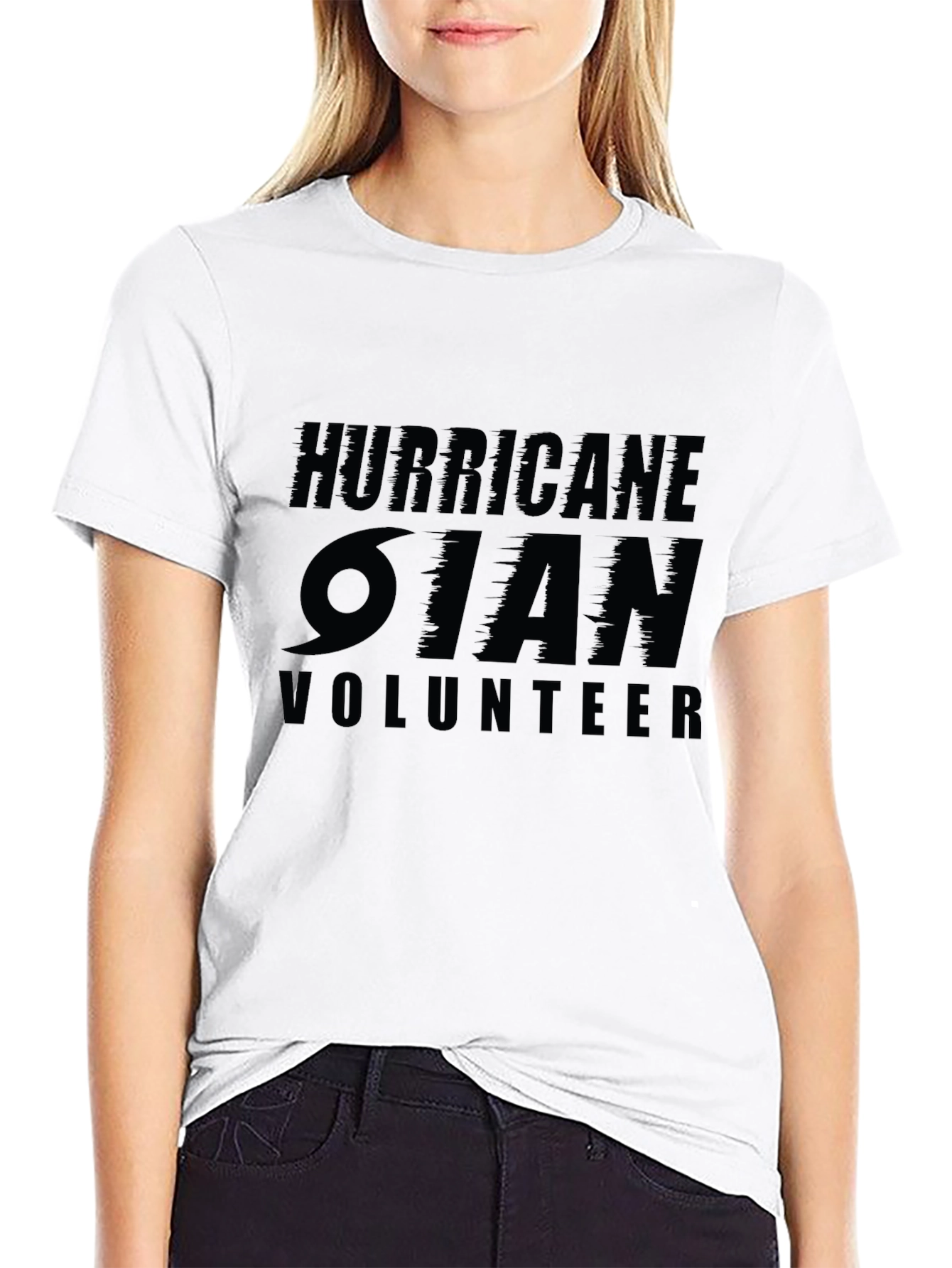 Hurricane Ian Volunteer Black T-Shirt