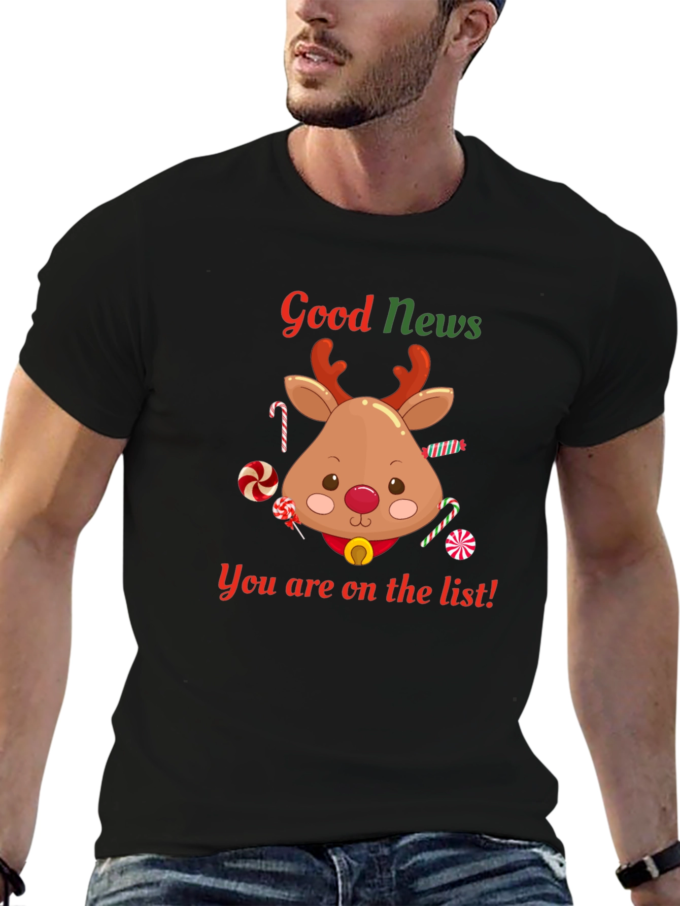 Good News Deer Christmas T-Shirt