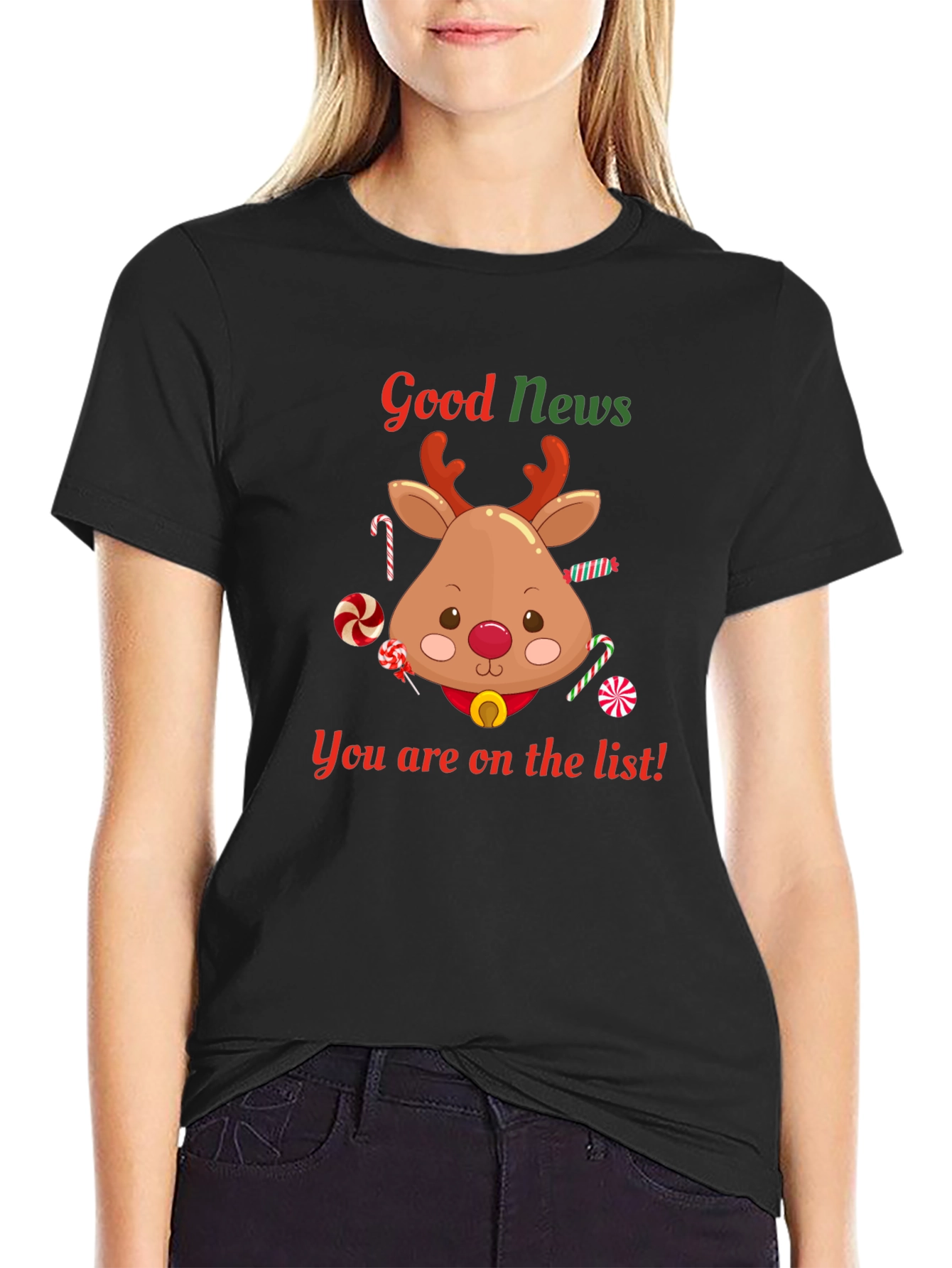 Good News Deer Christmas T-Shirt