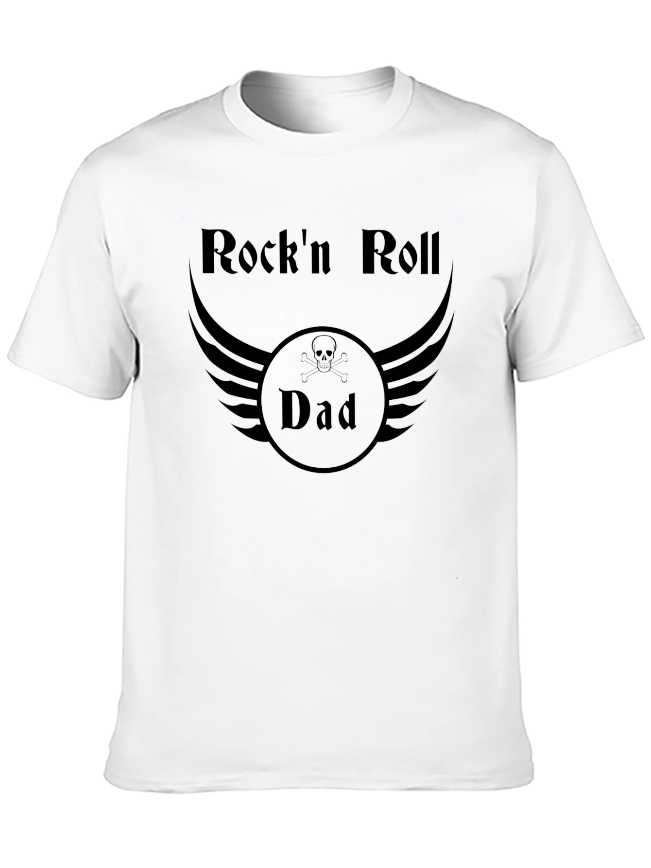 Rockn Roll Dad Black Graphic Tee
