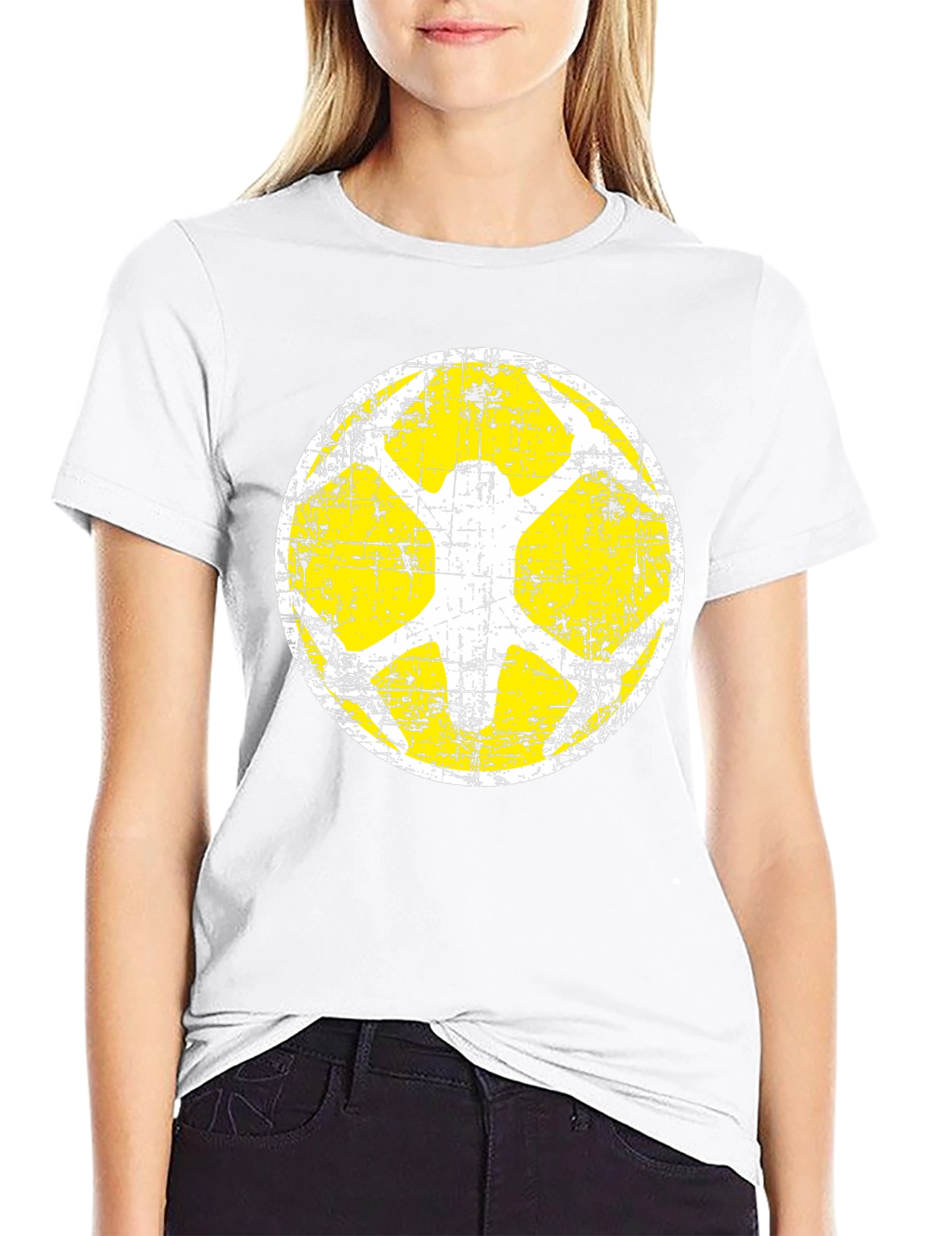 Retro Graphic Tee - Distressed Circle Design