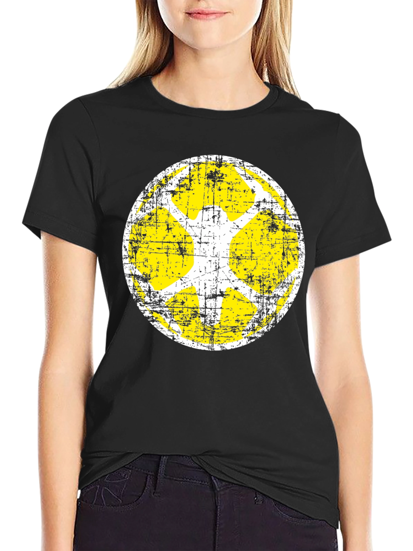 Retro Graphic Tee - Distressed Circle Design