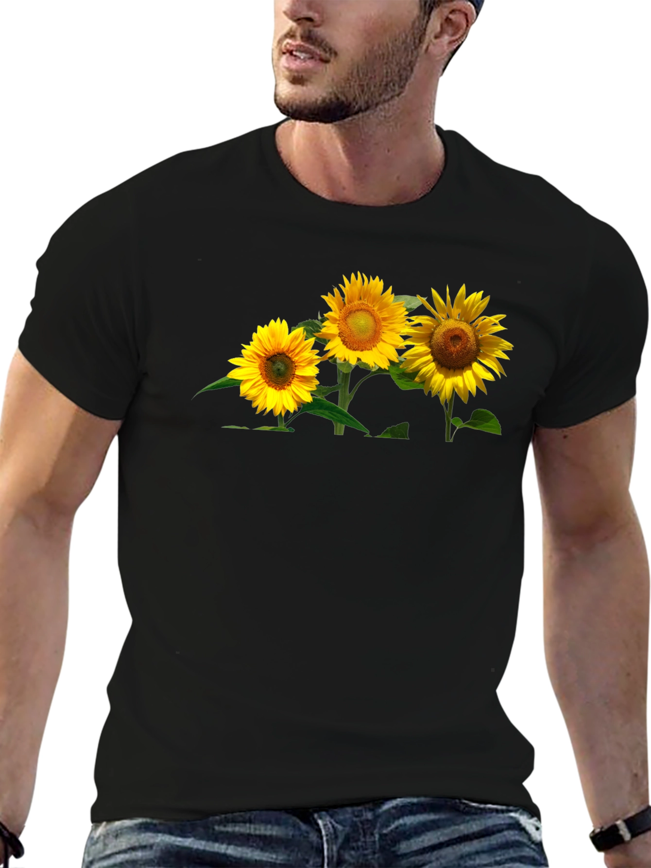 Sunflower Graphic Tee - Mens Black T-Shirt