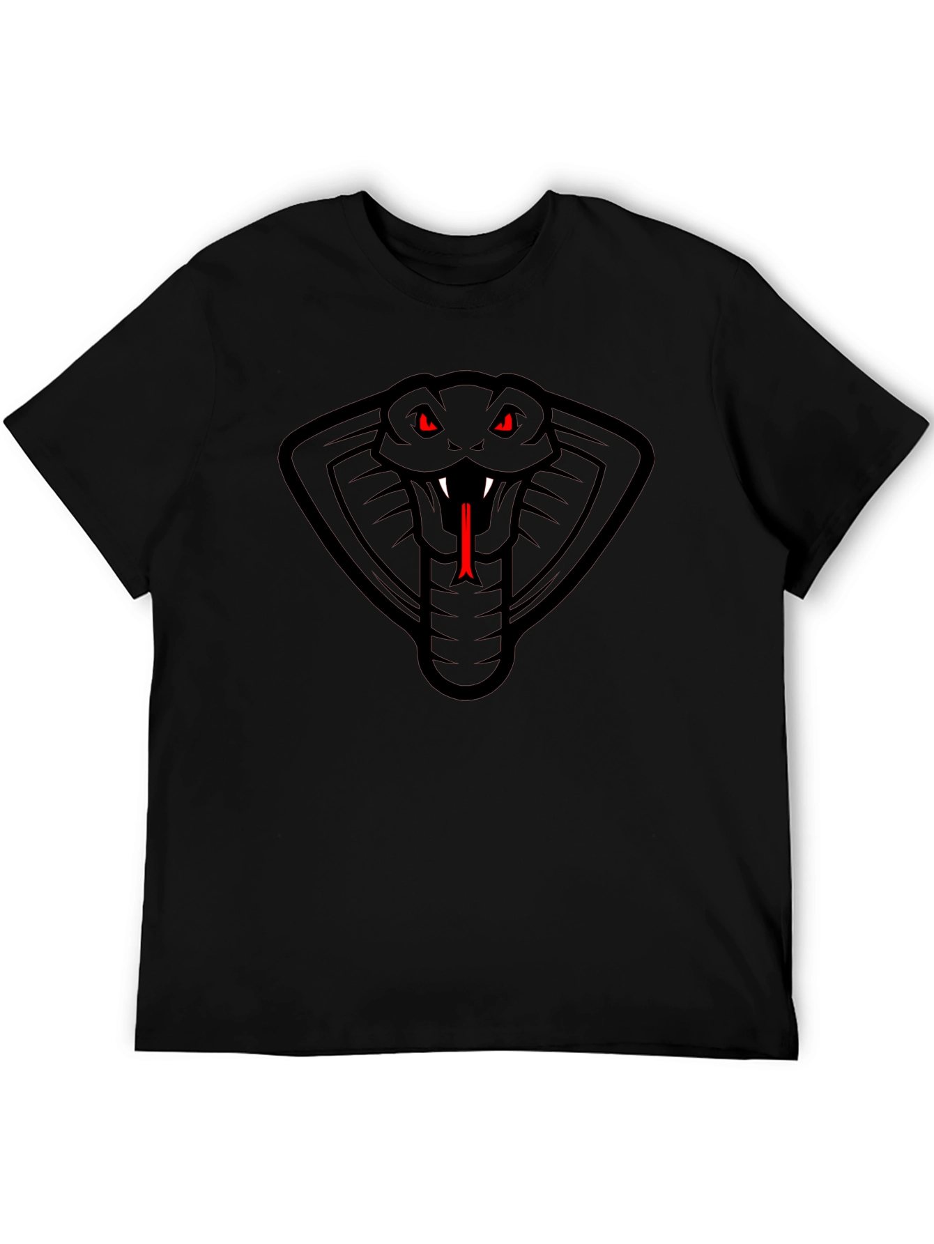 Cobra Snake Graphic Tee - Mens Black T-Shirt
