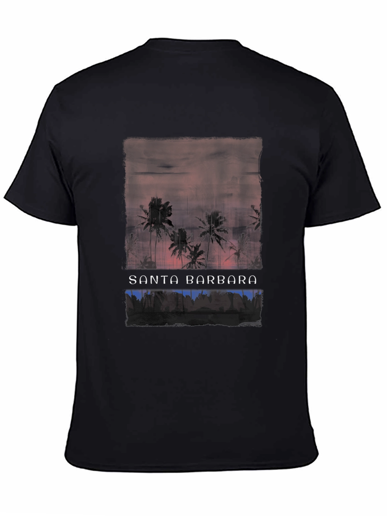 Santa Barbara Palm Tee - Retro Beach Vibes