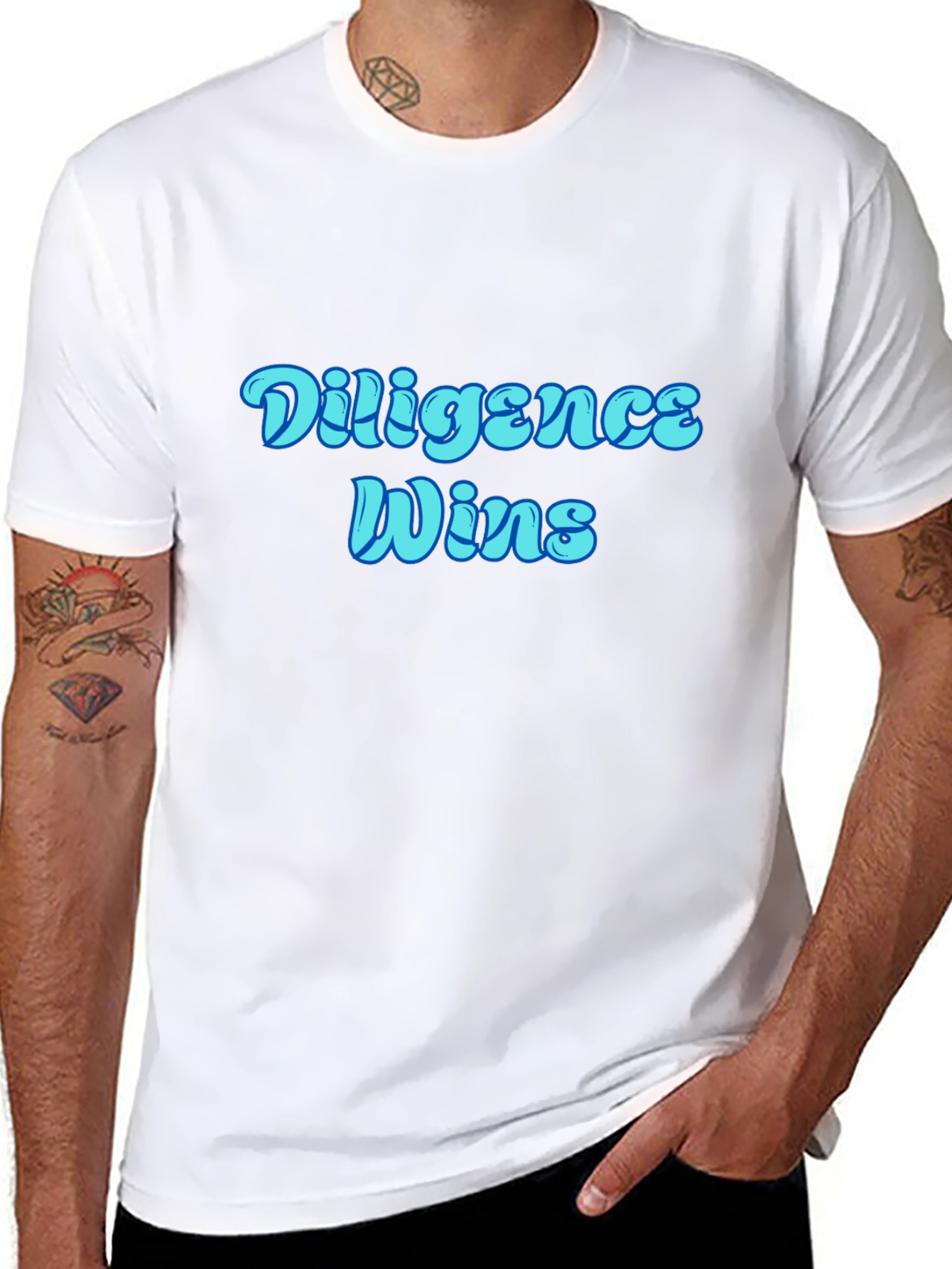 Diligence Wins Graphic T-Shirt - Black