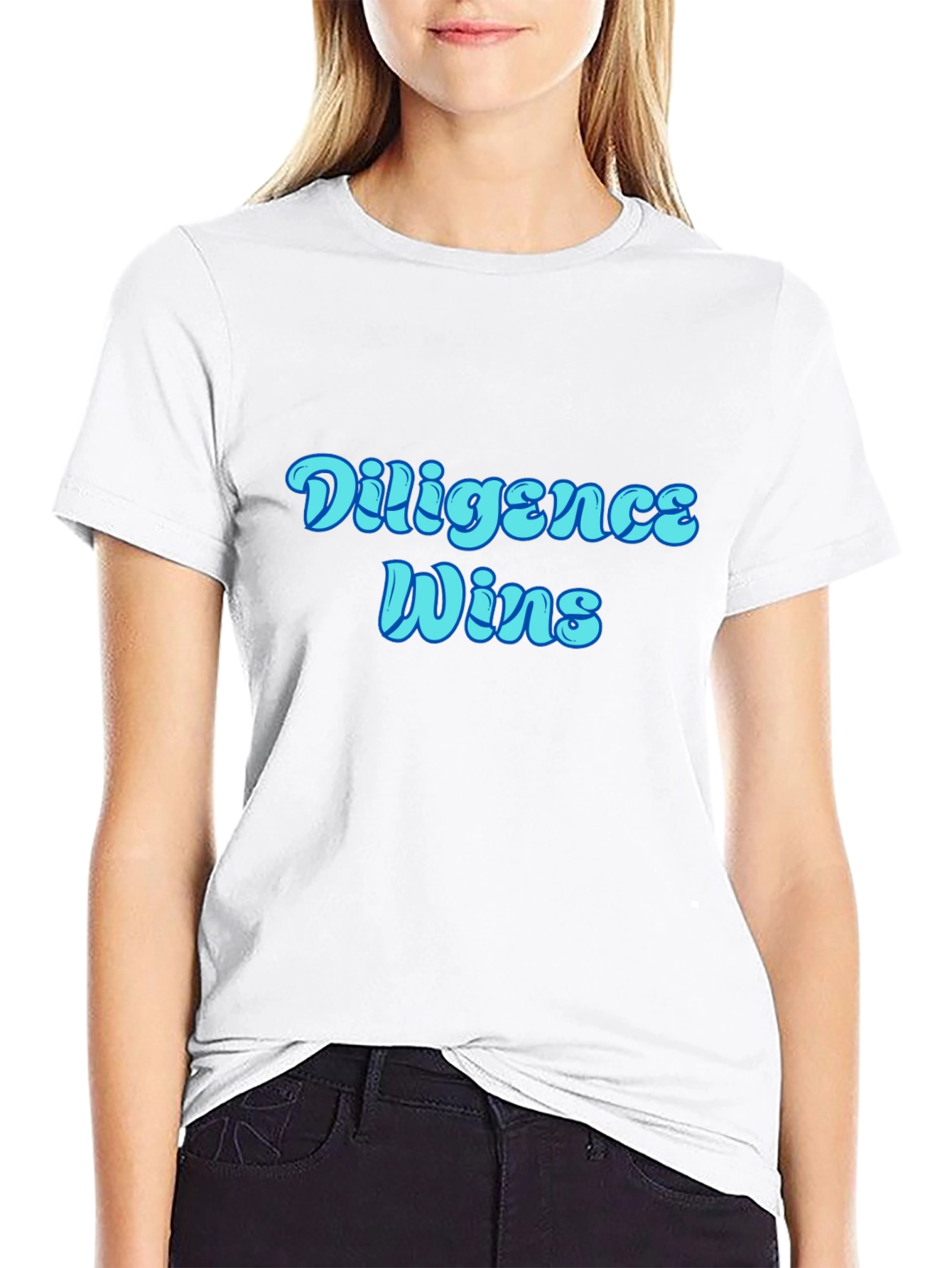 Diligence Wins Graphic T-Shirt - Black