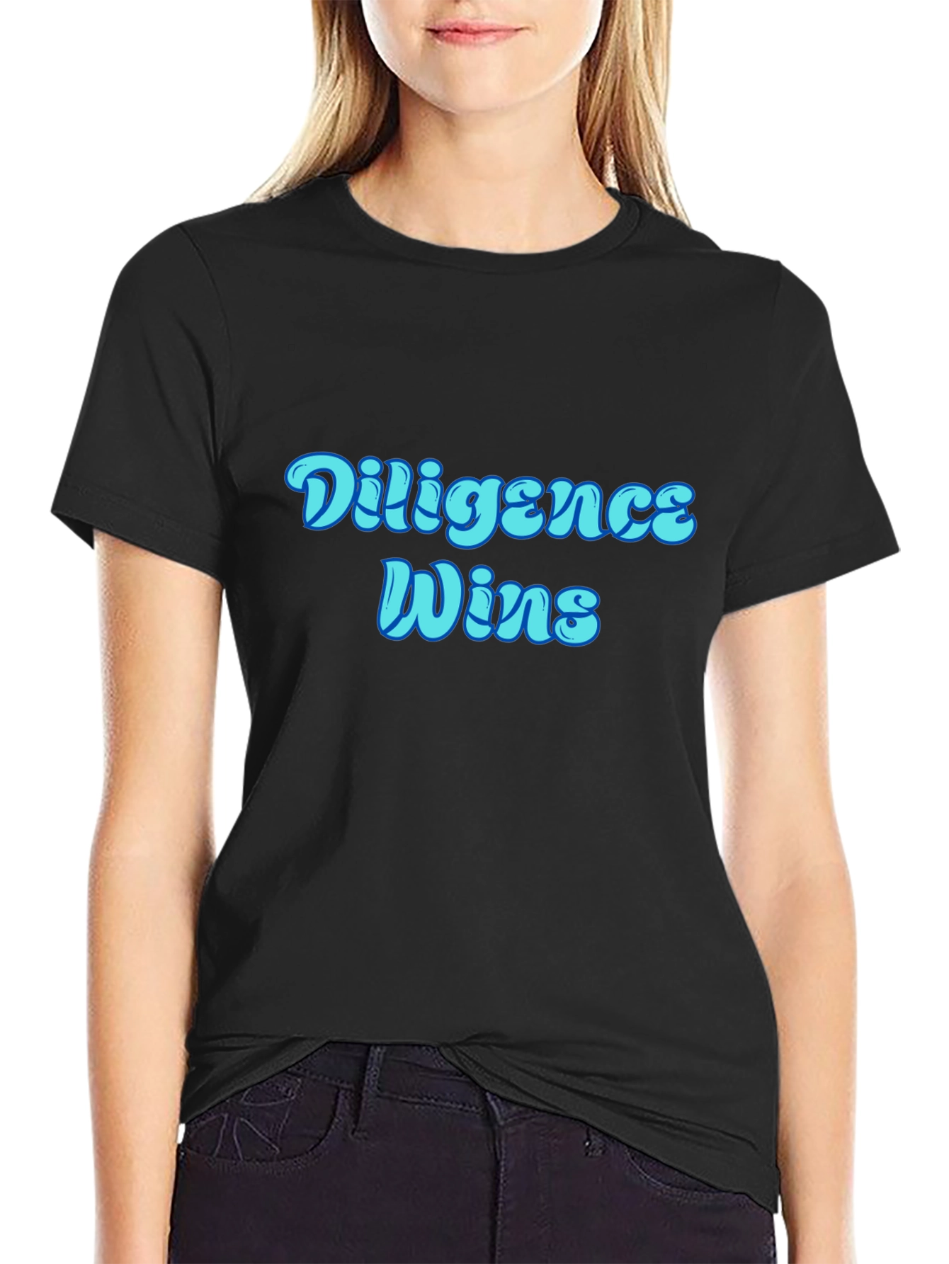 Diligence Wins Graphic T-Shirt - Black