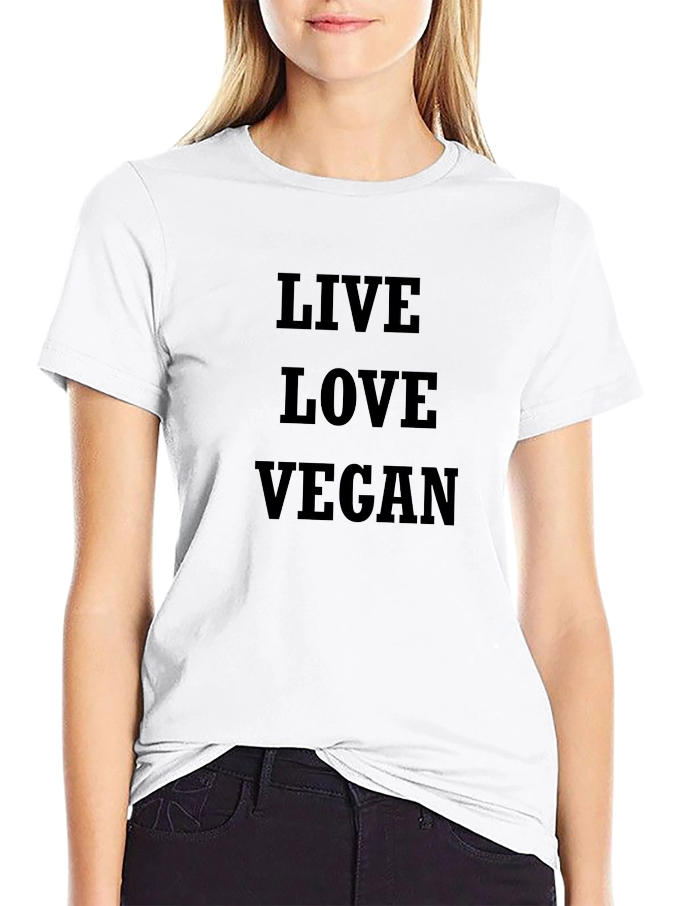 Live Love Vegan Black T-Shirt