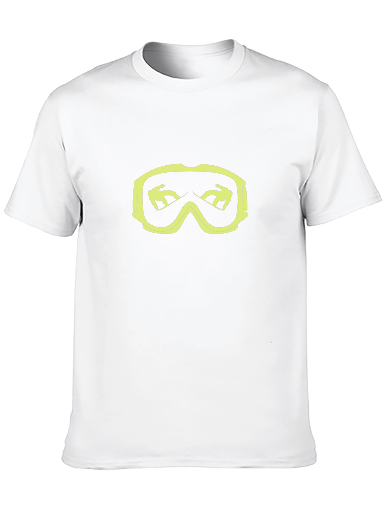 Cool Black T-Shirt with Snowboarder Goggle Graphic