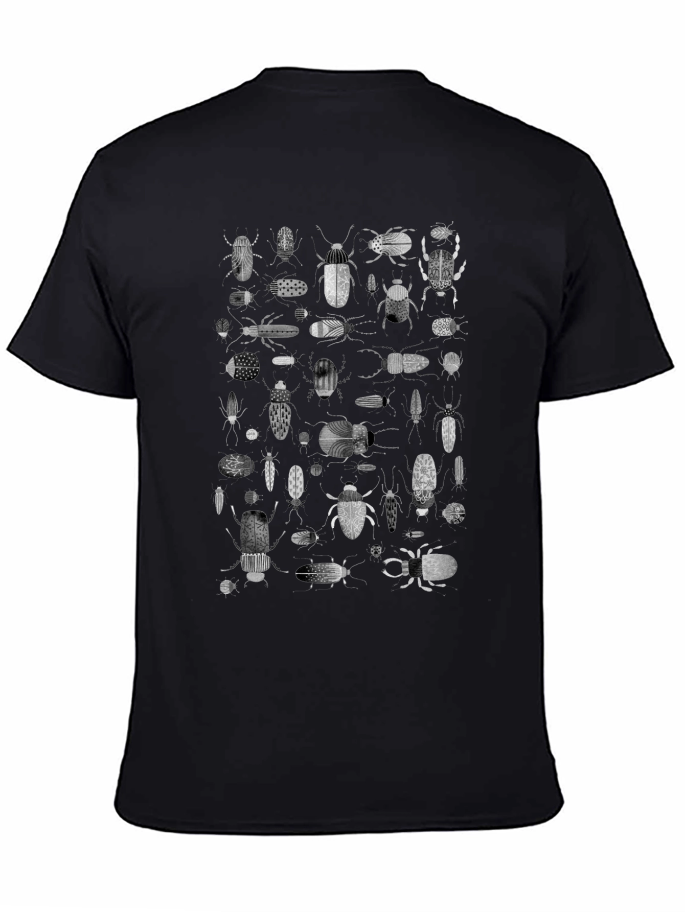 Insect Print Black T-Shirt