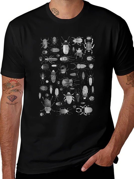 Insect Print Black T-Shirt