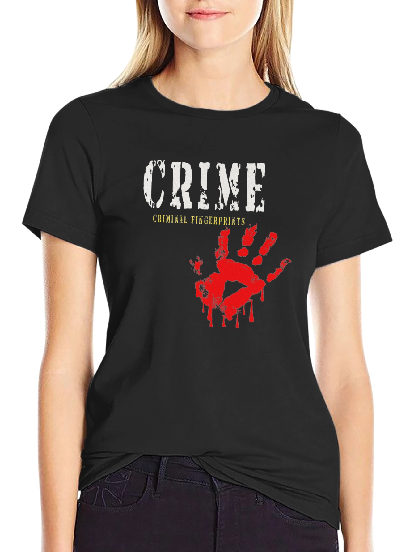 Crime Scene Graphic Print T-Shirt