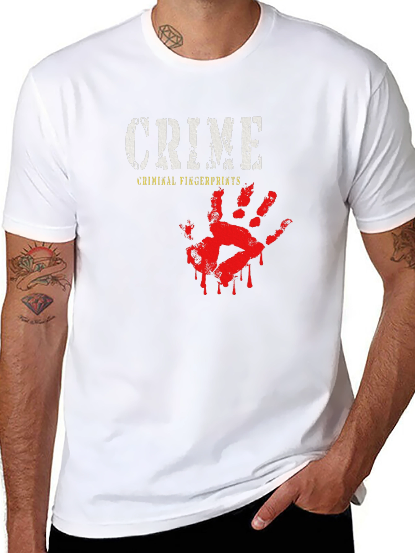 Crime Scene Graphic Print T-Shirt