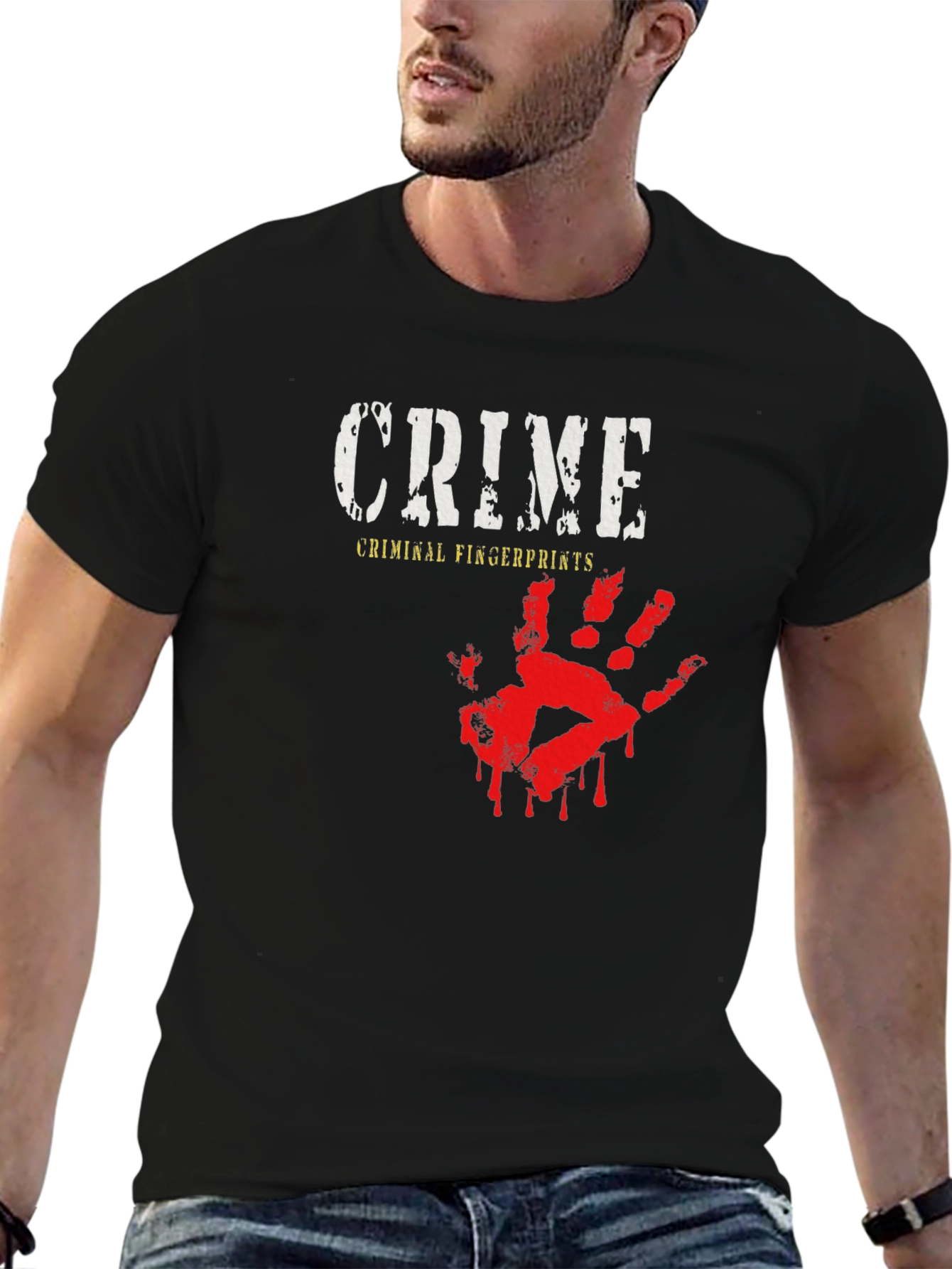 Crime Scene Graphic Print T-Shirt