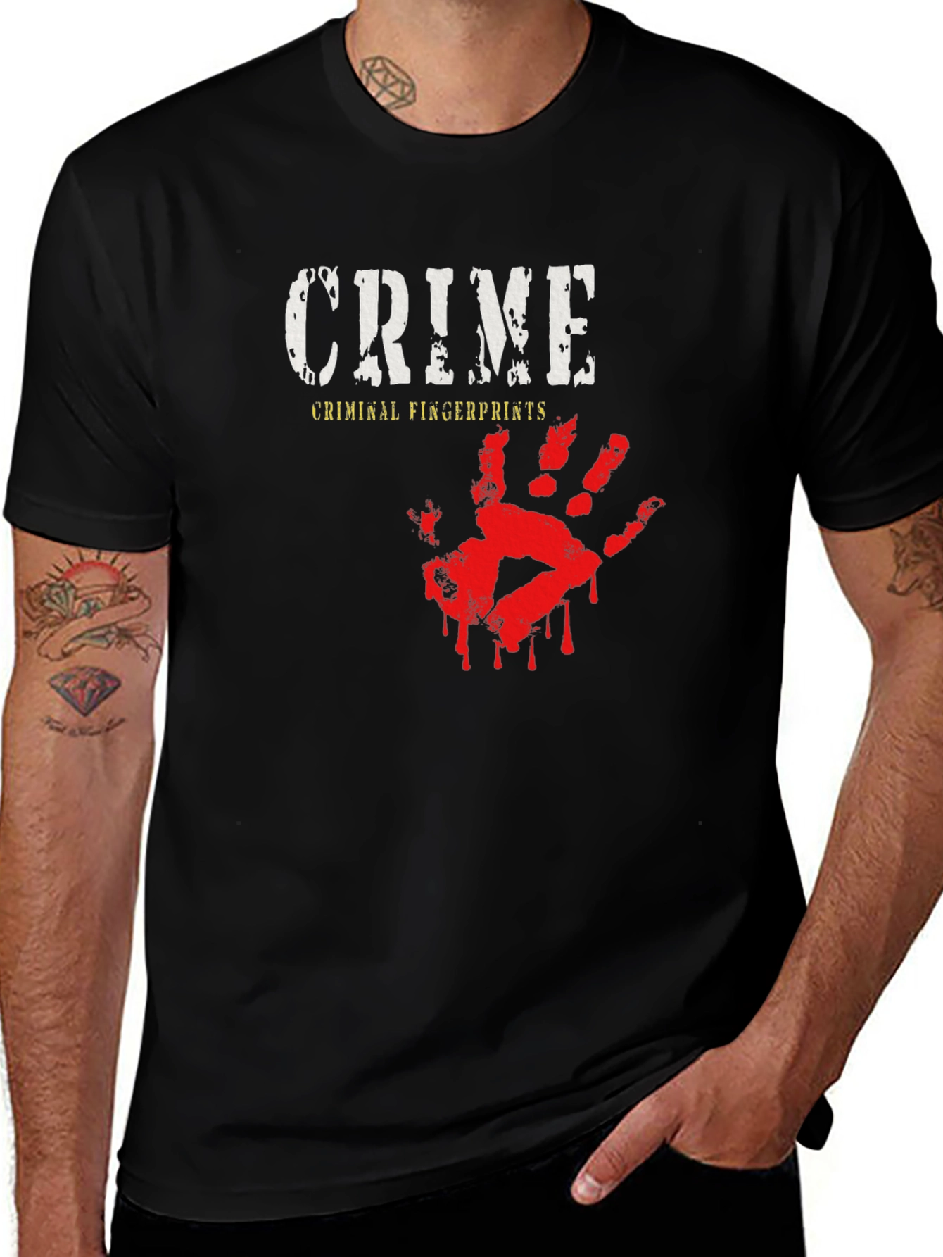 Crime Scene Graphic Print T-Shirt