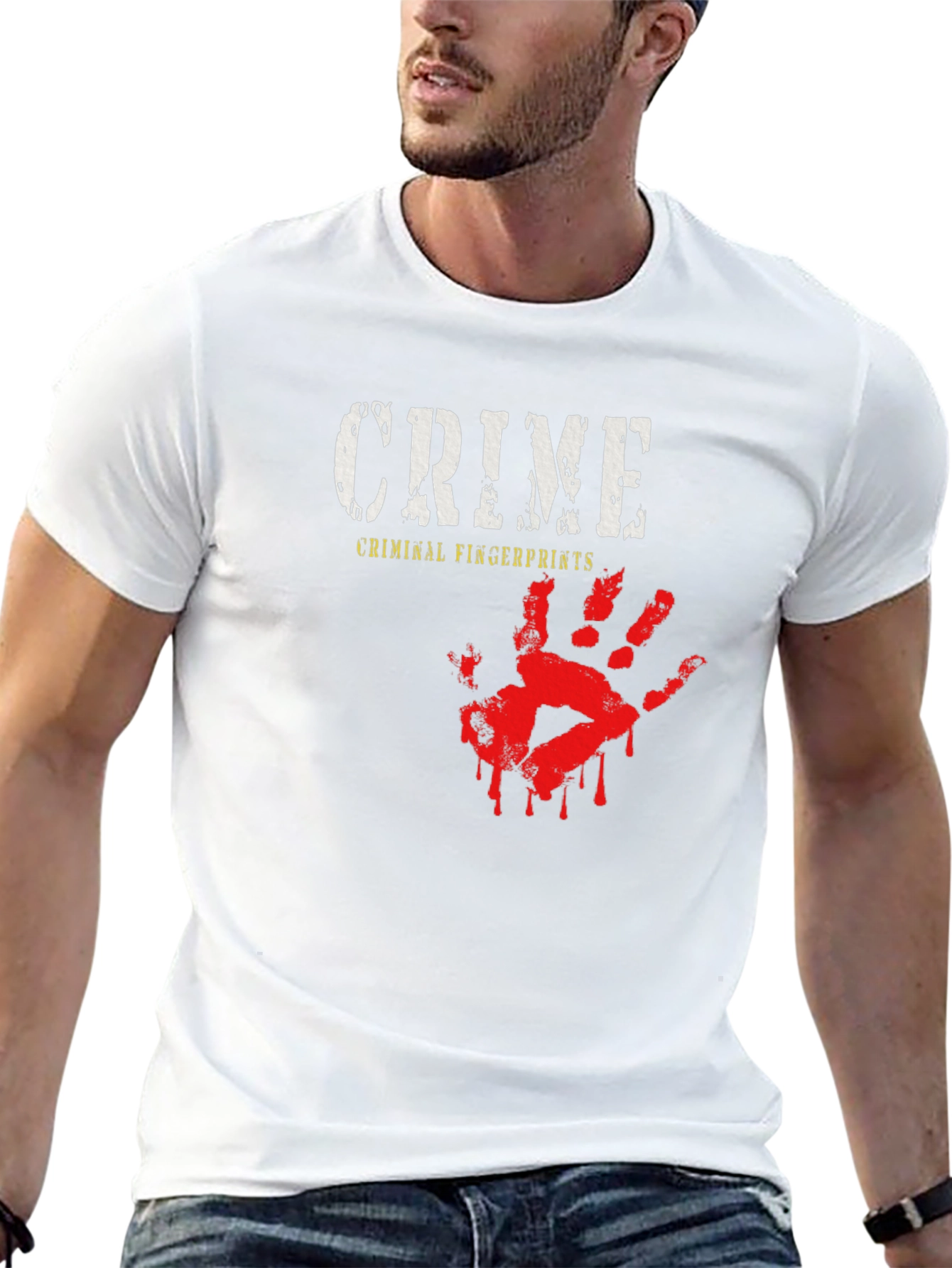 Crime Scene Graphic Print T-Shirt