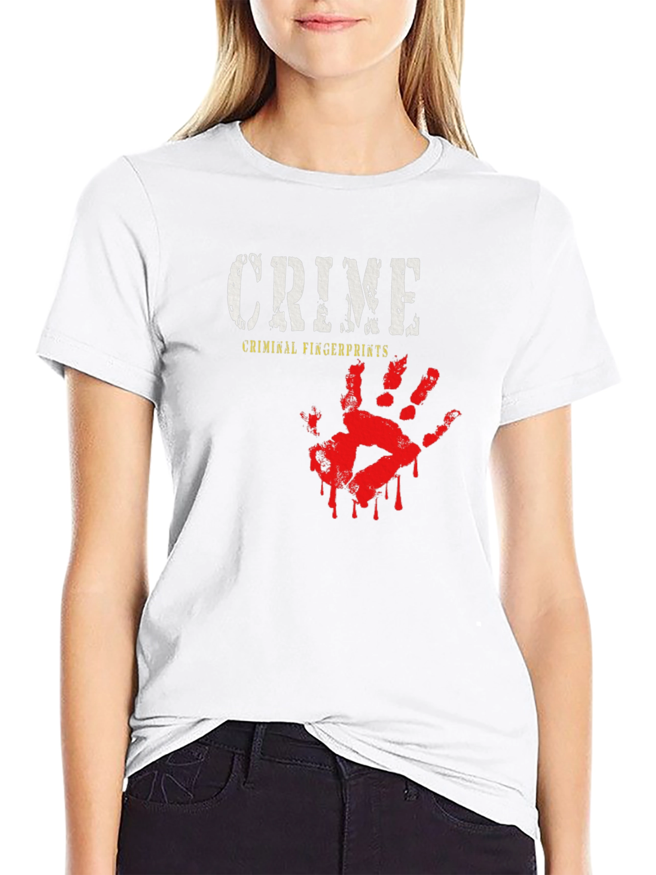 Crime Scene Graphic Print T-Shirt