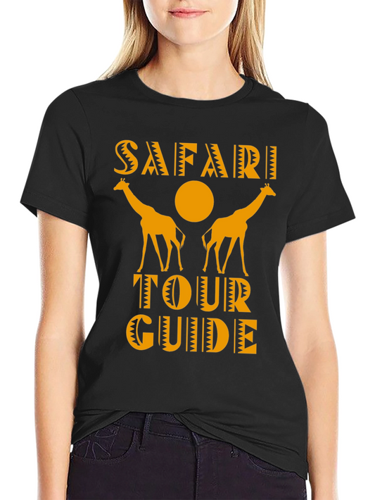 Safari Tour Guide Giraffe Graphic Tee
