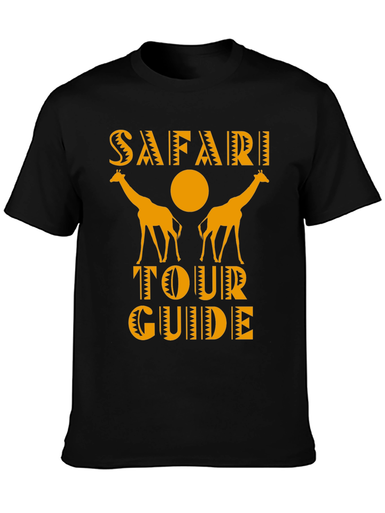 Safari Tour Guide Giraffe Graphic Tee