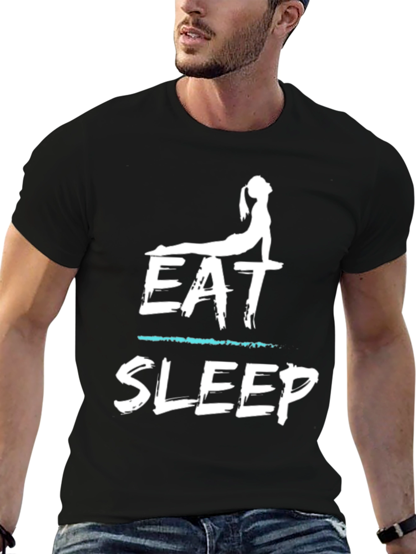 Eat Sleep Yoga T-Shirt Funny Gym Tee