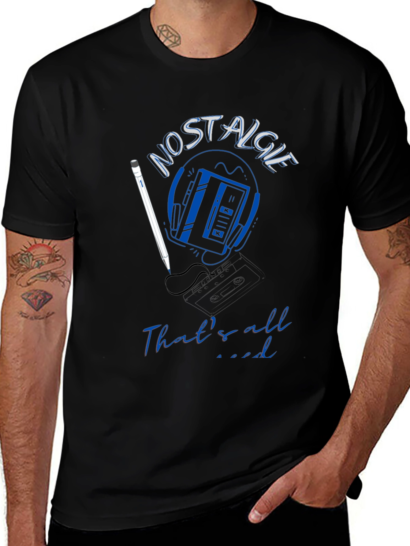 Nostalgic Vibes Tee: Retro Cassette Player Design