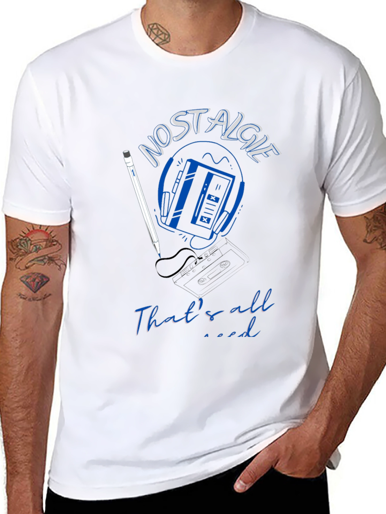 Nostalgic Vibes Tee: Retro Cassette Player Design