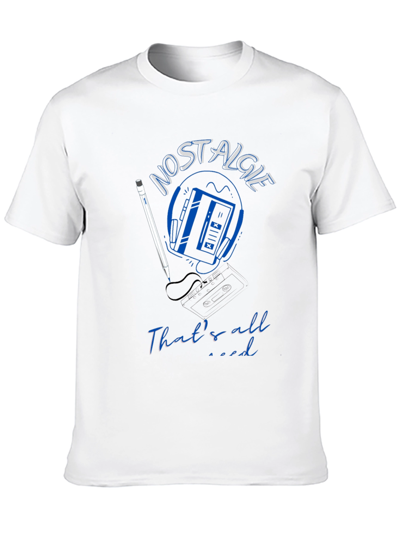 Nostalgic Vibes Tee: Retro Cassette Player Design