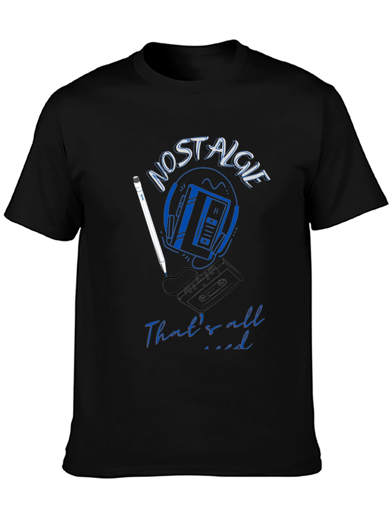 Nostalgic Vibes Tee: Retro Cassette Player Design