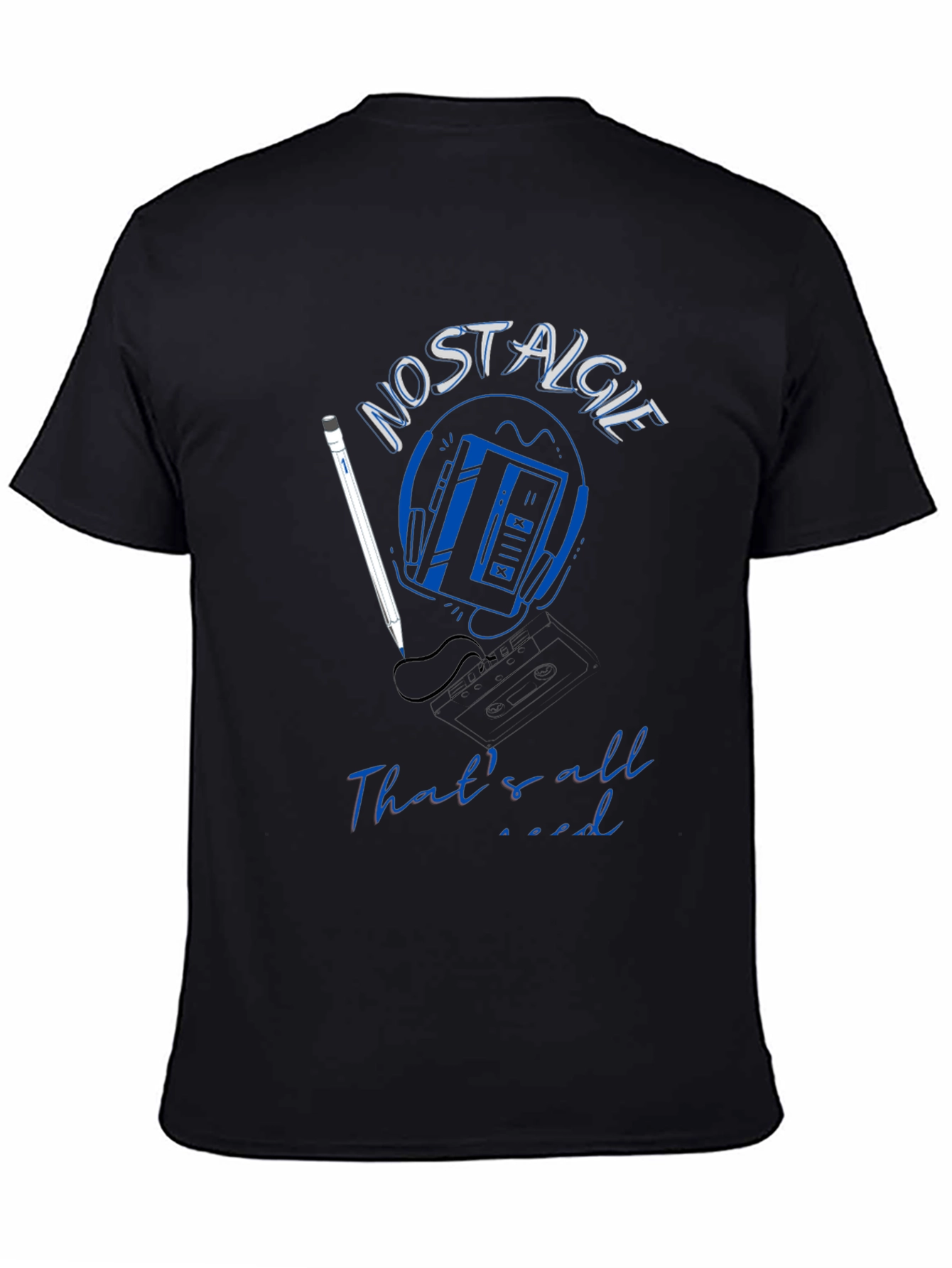 Nostalgic Vibes Tee: Retro Cassette Player Design