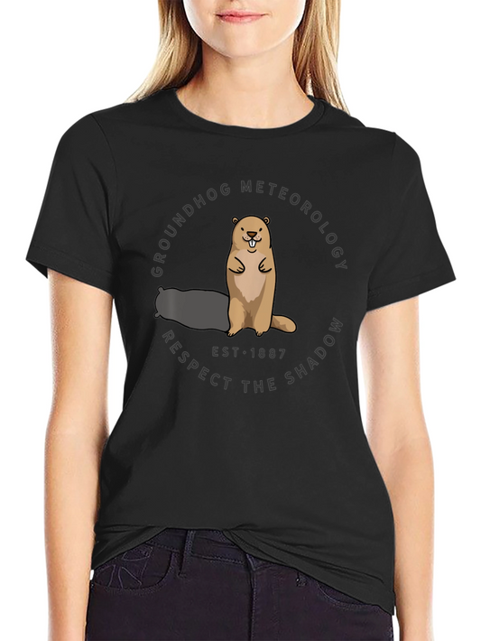 Groundhog Meteorology T-Shirt - Respect the Shadow