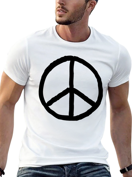Peace Sign Graphic Tee - Classic Black T-Shirt