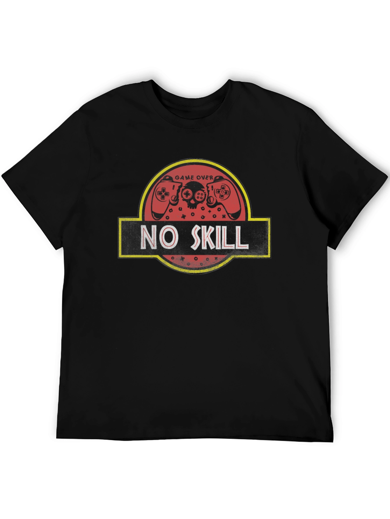 No Skill Gamer T-Shirt - Game Over Jurassic Style