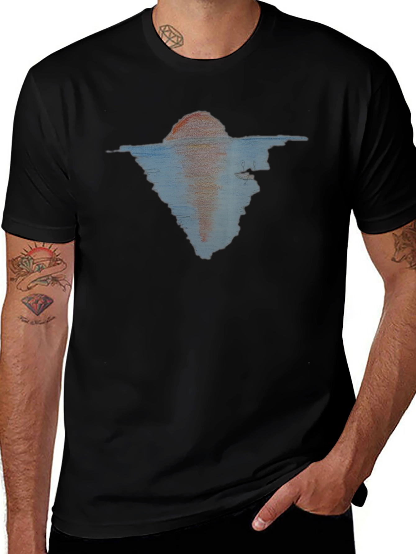 Abstract Sunset Graphic Tee