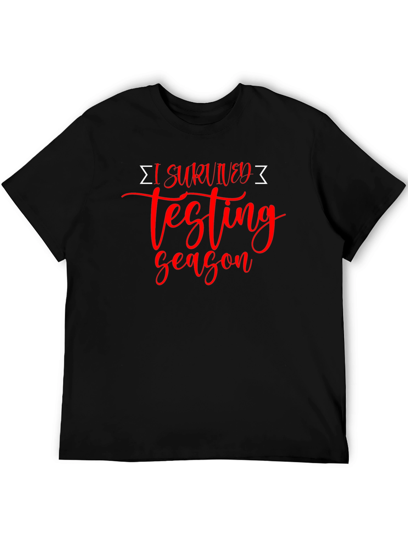 I Survived Testing Season Black T-Shirt