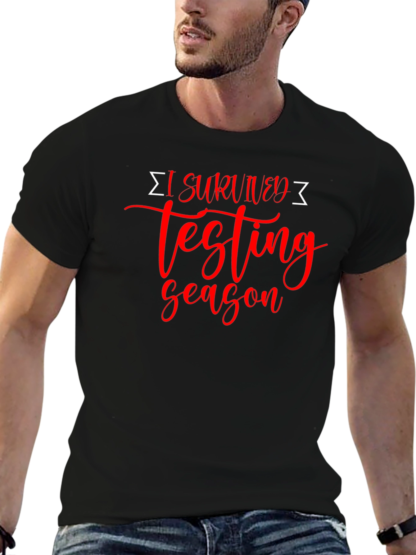 I Survived Testing Season Black T-Shirt