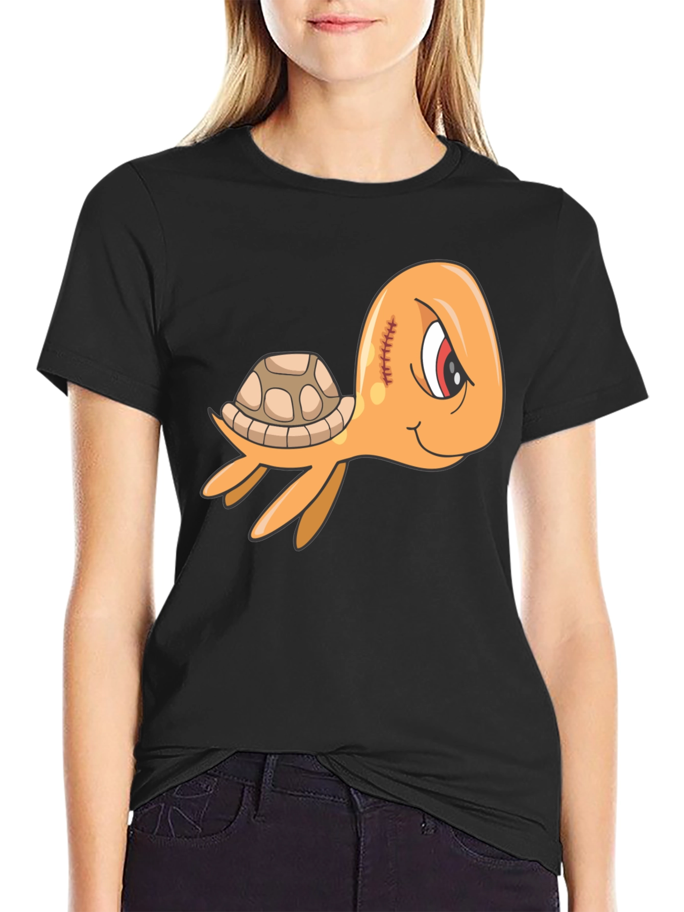 Cool Turtle Graphic Tee - Mens Black T-Shirt